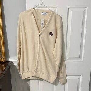 VTG Izod Men's Cream Cardigan Sweater